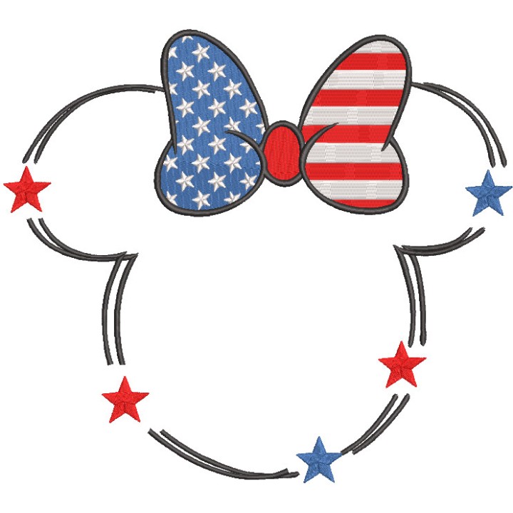 Mickey 4th of july embroidery design - Embroidery Design