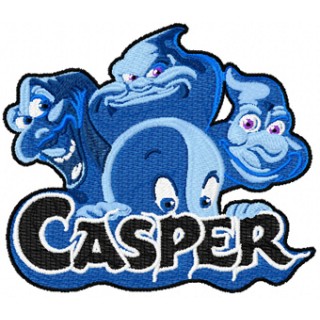 Casper and Ghostly Trio embroidery design - Embroidery Design