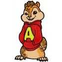 Alvin 1 embroidery design featuring a charming woodland animal motif, ideal for enhancing various fabric items.