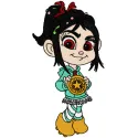 Vanellope von Schweetz embroidery design from Wreck-It Ralph, showcasing a playful character for creative stitching projects.
