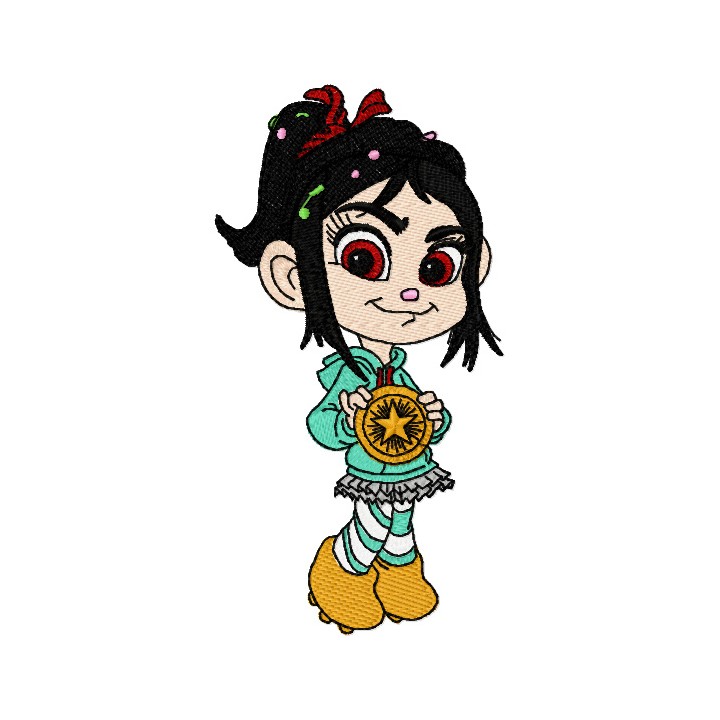 Vanellope von Schweetz embroidery design - Embroidery Design