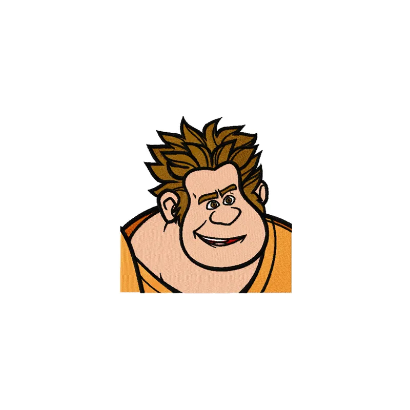 Wreck-It Ralph embroidery design preview showcasing vibrant colors and intricate details for creative projects.