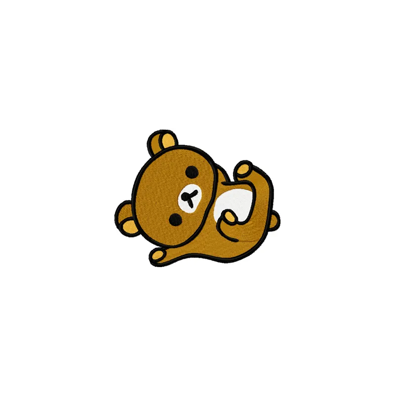 Rilakkuma embroidery design showcasing a cute teddy bear motif, perfect for embellishing children's items and gifts.