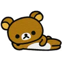 Rilakkuma relax embroidery design showcasing a cute teddy bear motif for crafting projects.