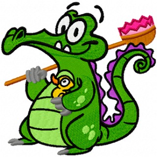 Swampy the alligator embroidery design - Embroidery Design