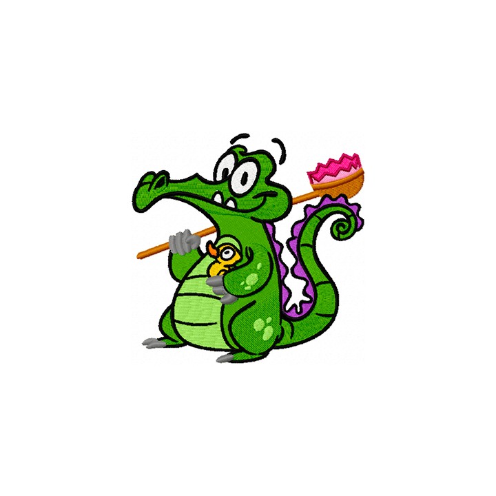 Swampy the alligator embroidery design - Embroidery Design