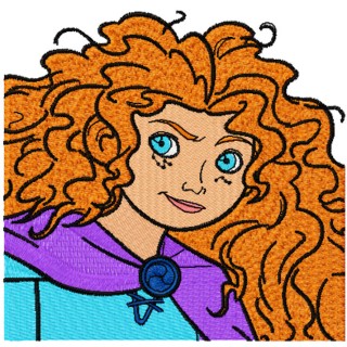 Princess Merida embroidery design - Embroidery Design
