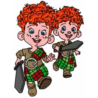 Hubert and Hamish embroidery design - Embroidery Design