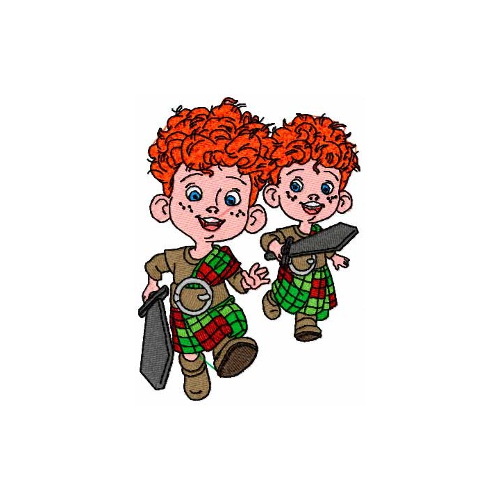 Hubert and Hamish embroidery design - Embroidery Design