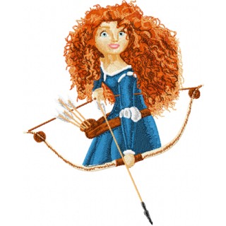 Brave Princess Merida embroidery design - Embroidery Design