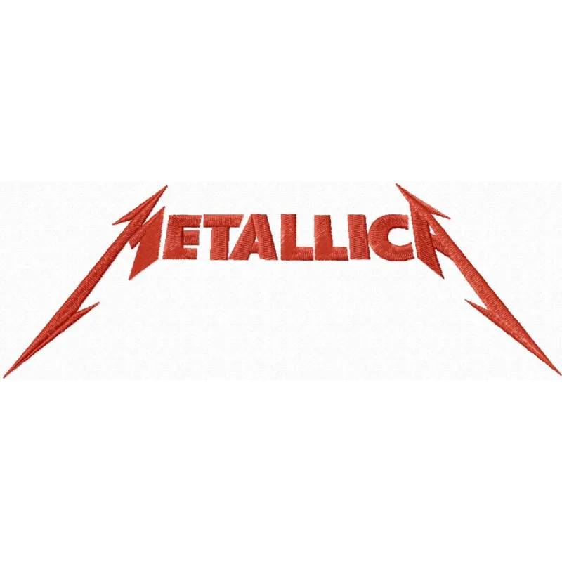 Embroidery design of the iconic Metallica logo, ideal for stitching on apparel and accessories.