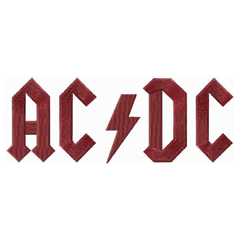 AC/DC Logo embroidery design preview showcasing a bold, iconic music motif for creative stitching projects.