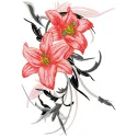 Swirl Lily embroidery design featuring intricate floral patterns, ideal for enhancing various fabric items.