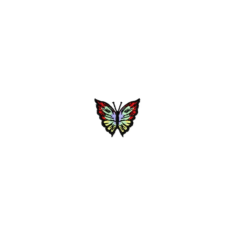 Small Butterfly embroidery design showcasing intricate details, perfect for stitching on t-shirts and tote bags.