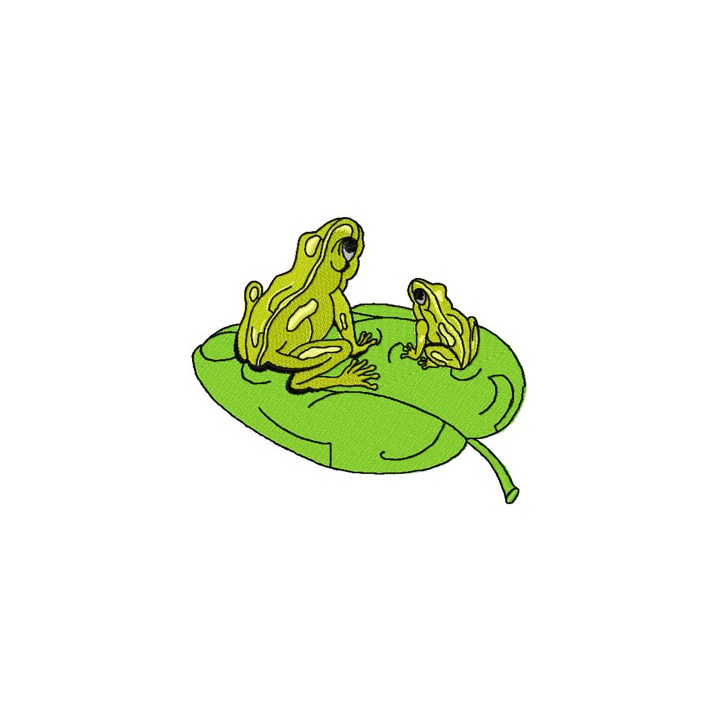 Two Frogs embroidery design - Embroidery Design