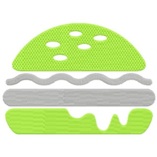 Hamburger symbol embroidery design - Embroidery Design