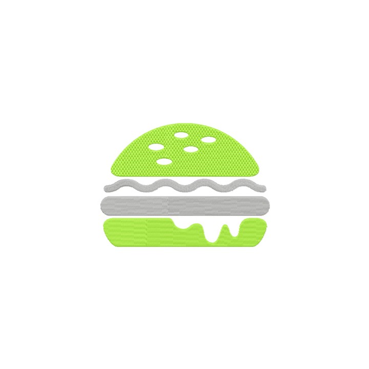 Hamburger symbol embroidery design - Embroidery Design