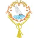 Sailing ship embroidery design showcasing intricate details of a nautical theme for creative projects.