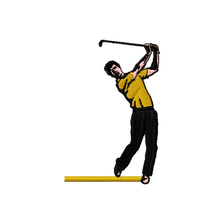Golfer embroidery design - Embroidery Design
