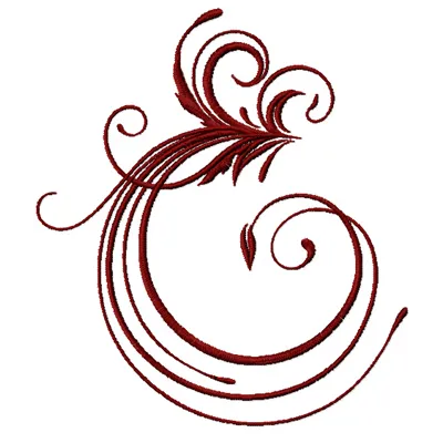 Swirl embroidery design preview showcasing intricate stitching patterns for FSL and decorative projects.