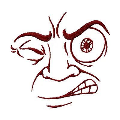 Emotion face embroidery design showcasing a variety of facial expressions for creative stitching projects.