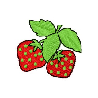 Strawberries embroidery design - Embroidery Design