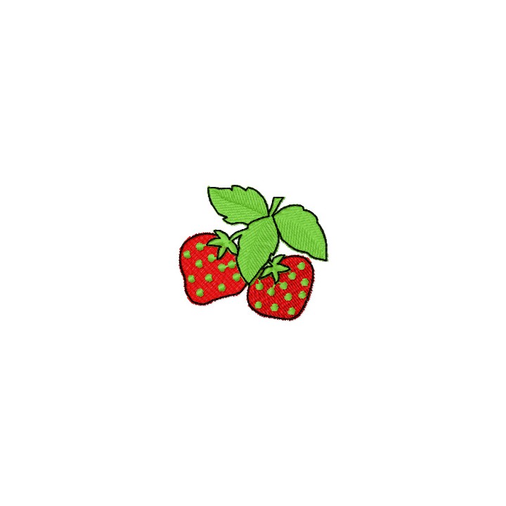 Strawberries embroidery design - Embroidery Design
