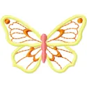 Butterfly Applique embroidery design featuring intricate stitching patterns for decorative projects.