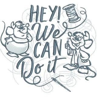 Gus and Jaq hey we can do it embroidery design - Embroidery Design