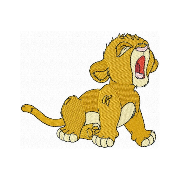 Simba can sleep embroidery design - Embroidery Design