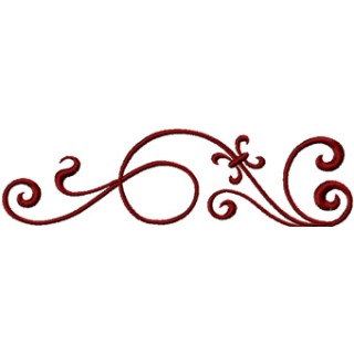 Long Vignette embroidery design - Embroidery Design