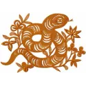 Snake embroidery design showcasing intricate stitching patterns perfect for apparel and accessories.