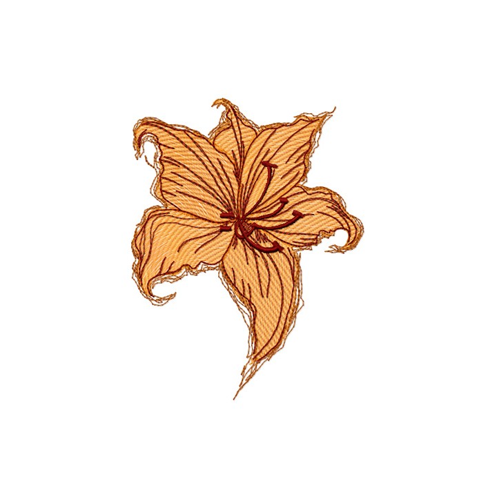 Flower Lilia embroidery design - Embroidery Design