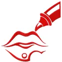 Tribal women lips embroidery design showcasing intricate stitching patterns for creative projects.