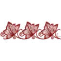Leaf border embroidery design preview, showcasing intricate stitching patterns for FSL and decorative projects.
