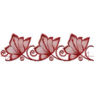 Leaf border embroidery design - Embroidery Design