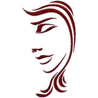 Women face embroidery design - Embroidery Design
