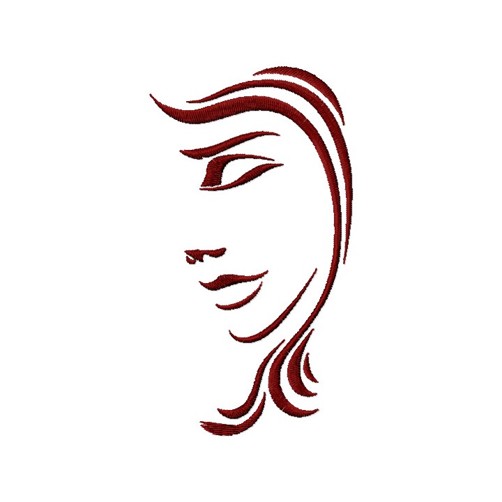Women face embroidery design - Embroidery Design