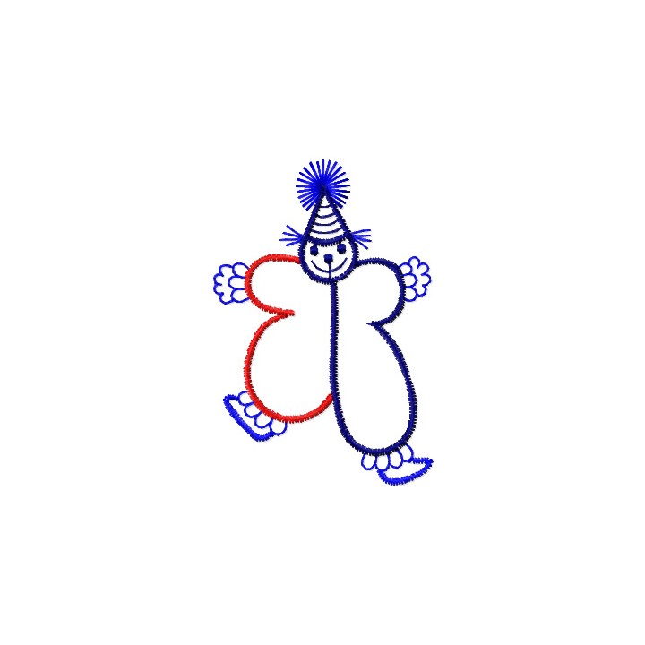 Clown embroidery design - Embroidery Design