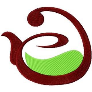 Glass teapot embroidery design - Embroidery Design