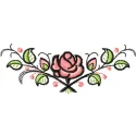 Preview of a Cute Rose embroidery design featuring vibrant floral motifs for creative stitching projects.