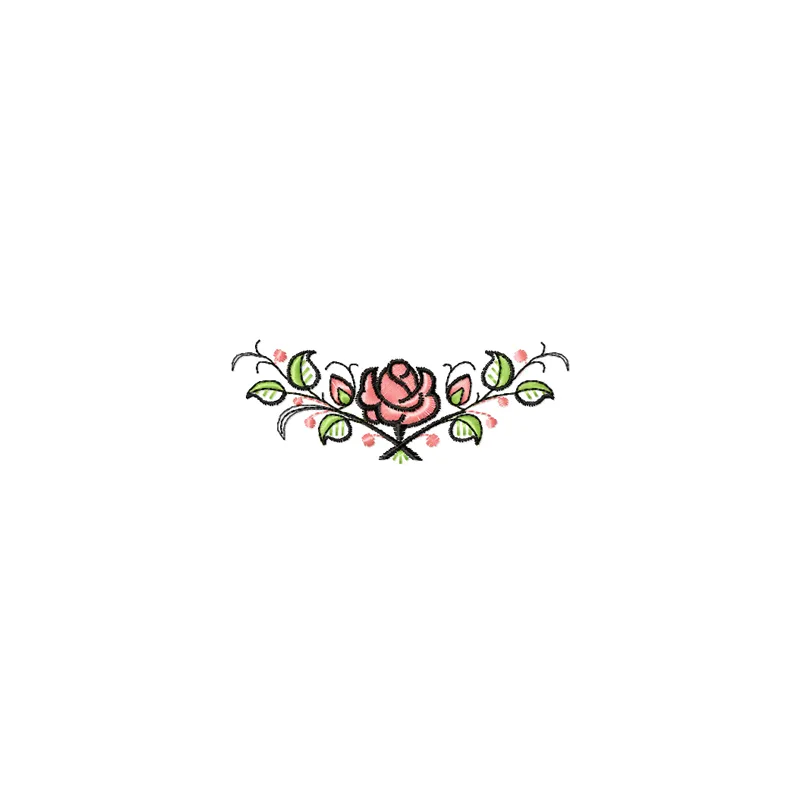 Preview of a Cute Rose embroidery design featuring vibrant floral motifs for creative stitching projects.