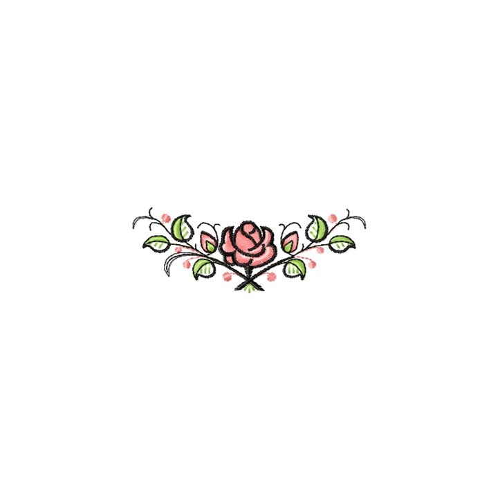 Cute Rose embroidery design - Embroidery Design