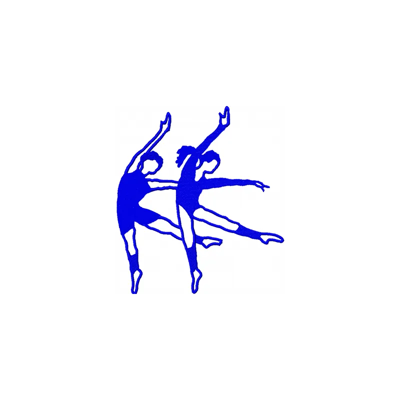 Fitness embroidery design featuring a dynamic silhouette, ideal for personalizing workout gear like t-shirts and hoodies.