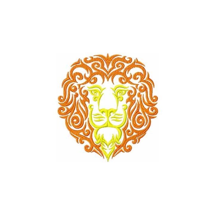 Lion tribal embroidery design - Embroidery Design