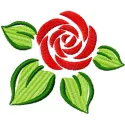 Rose embroidery design showcasing a beautiful floral motif, perfect for embellishing garments and home decor.