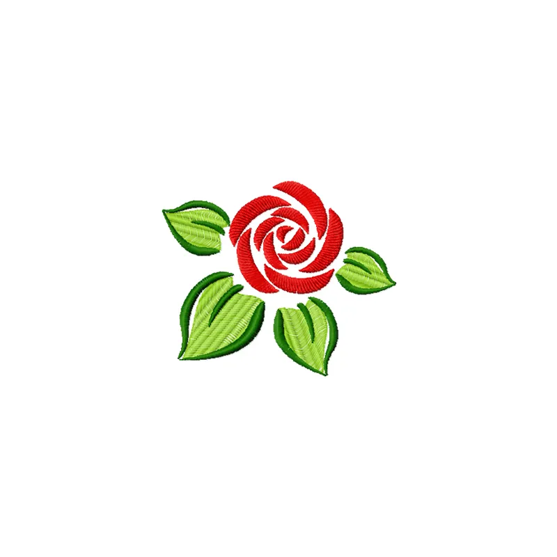 Rose embroidery design showcasing a beautiful floral motif, perfect for embellishing garments and home decor.
