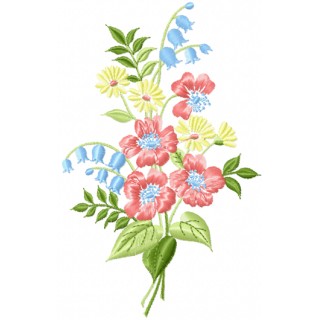 Bouquet embroidery design - Embroidery Design