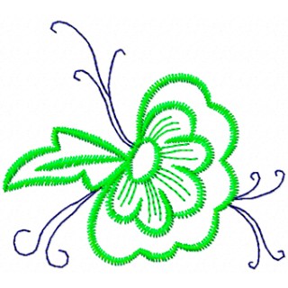 Flowers applique embroidery design - Embroidery Design