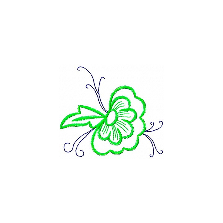 Flowers applique embroidery design - Embroidery Design